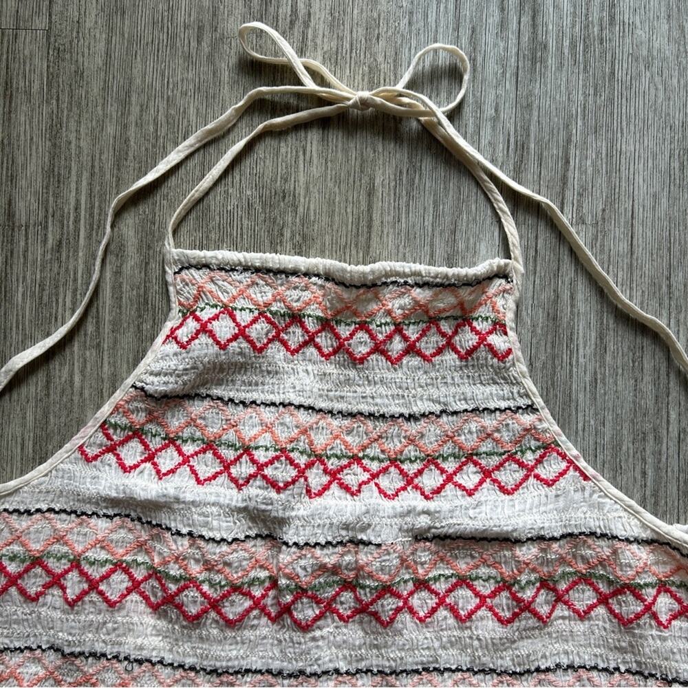 American Eagle Off-White/Multicolor Embroidered S… - image 2